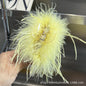 Ostrich Feather Hair Claw Clip Glamorous Accessor