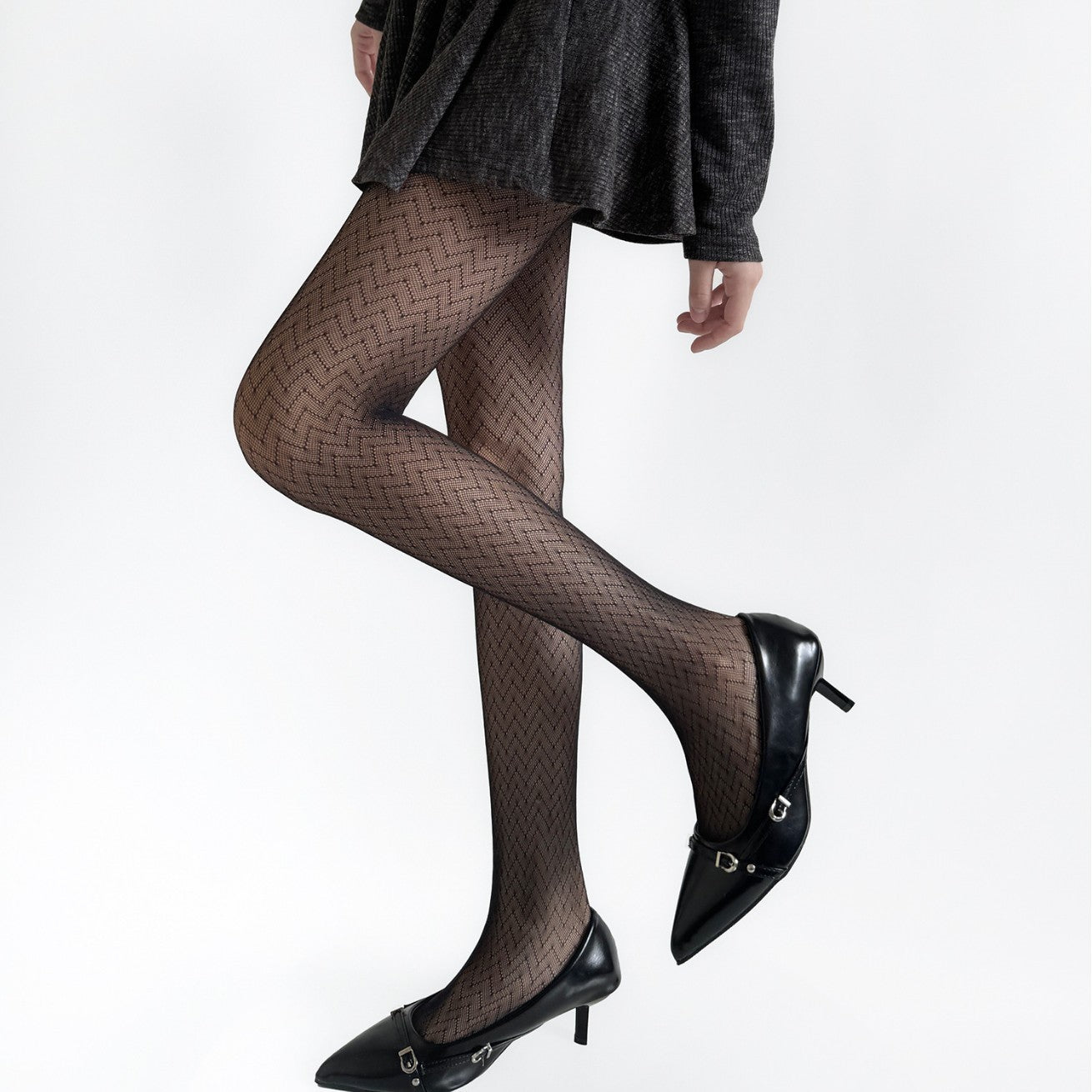 Sexy Twill Wavy High Elastic and Thin Anti-stripping Leggings Pantyhose