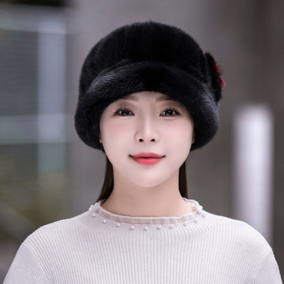 Winter Mink Fur Ear Flap Hat - Elegant & Warm