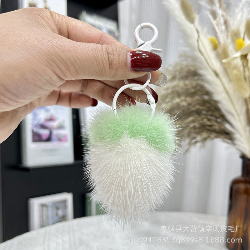 Mink Fur Keychain Tail Bag Accessory