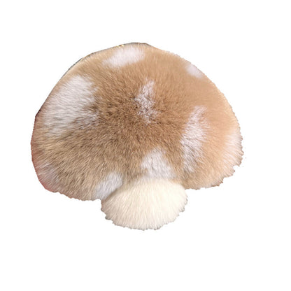 Cute Otter Fur Mushroom Keychain Plush Toy Gift