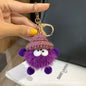 Cute Coal Ball Faux Fur Charm - Keychain & Bag Accessory