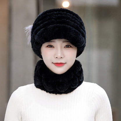 Warm Real Rabbit Fur Cap - Stylish Winter Hat