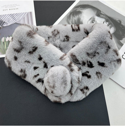 Luxury Real Rabbit Fur Scarf - Winter Velvet Touch