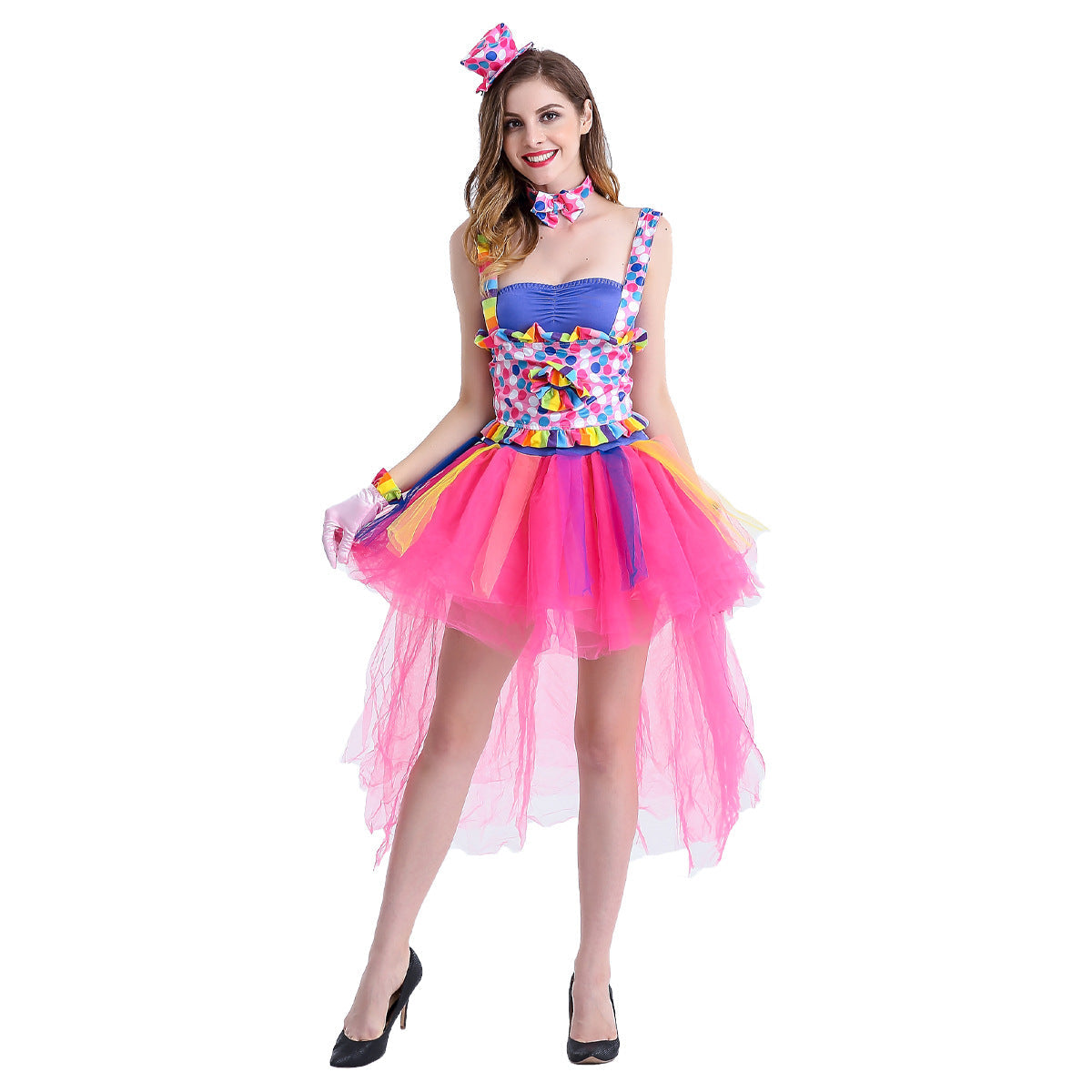 New Fashion Halloween Cosplay Pretty Clown Costume