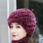 Winter Knit Real Rabbit Fur Hat - Warm & Stylish