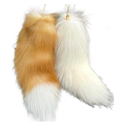 Cute Fox Tail Keychain - Furry Car Accessory