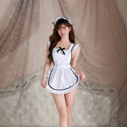 Sexy Maid Cosplay Maid Hollow Uniform Set Sex Lingerie