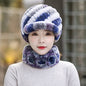 Warm Real Rabbit Fur Cap & Scarf Set - Stylish Winter Wear