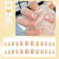 Yellow Lemon Soda French Fall Nails 24-Piece Whitening Nail Tips