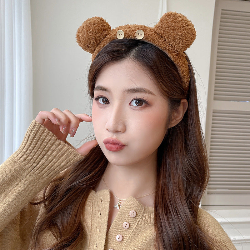 Button Bear Cute Headband