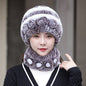 Stylish Real Rabbit Fur Ear Flap Hat - Warm Winter Accessory