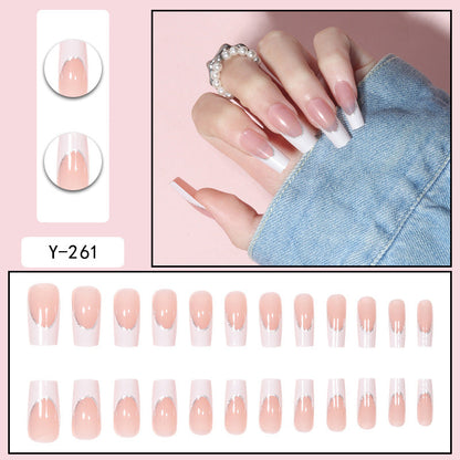 Y6 Ins Trendy Fall Nails: Almond Flashy Nail Tips