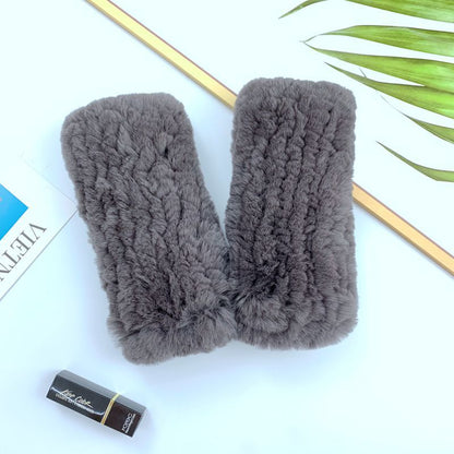 Cute Real Rabbit Fur Mittens - Warm & Stylish