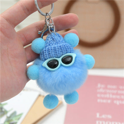 Real Rabbit Fur Rabbit Keychain Cute Fluffy Charm