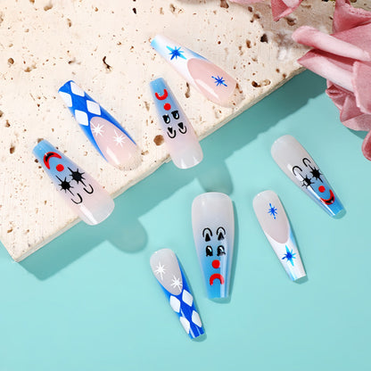 Ins Style 24-Piece Happy Sad Star Hope Press-On Nails