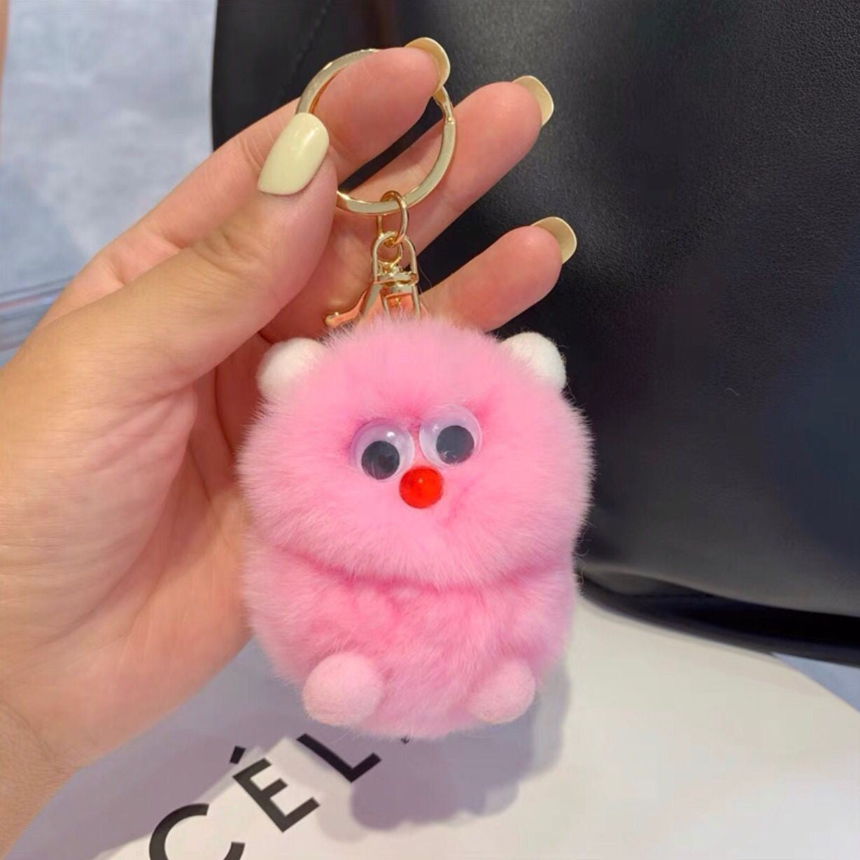 Cute Monster Plush Keychain - Ins Trendy Bag Charm