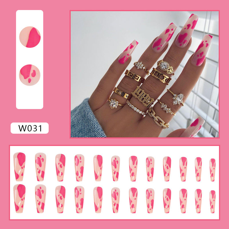 24-Piece Long Ballet Nails, Ready-to-Wear Nail Tips