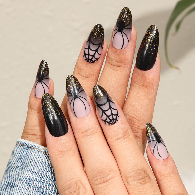 New FashionHalloween Spider Web and Ghost Face Nail Tips