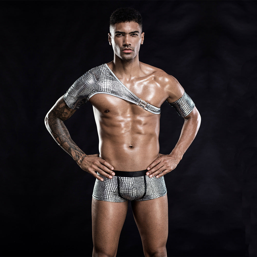 Free Shipping For Men's Lingerie Bar Snakeskin Show