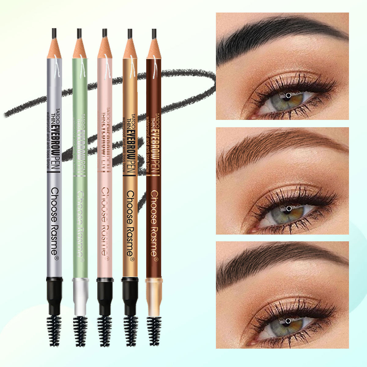 New Fashion Double-Ended Eyebrow Pencil - Ultra-Fine, Natural, Waterproof, Long-Lasting-Homeunderwear