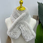 Hand-Knitted Real Rabbit Fur Scarf - Winter Accessory