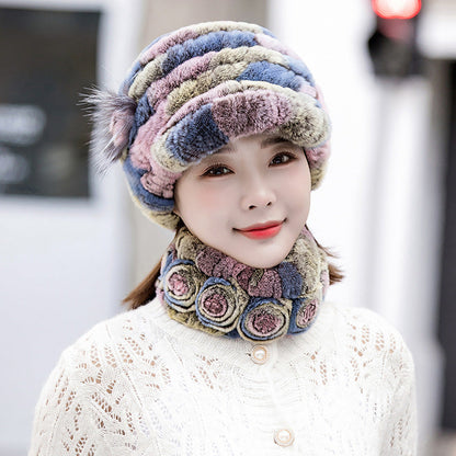 Warm Real Rabbit Fur Cap - Stylish Winter Hat