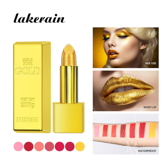 Golden Velvet Matte Lipstick - Long-Lasting, Non-Transfer