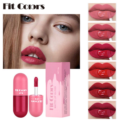 New Fashion 6-Color Mini Capsule Lip Gloss for Long-Lasting Matte Finish-Homeunderwear