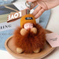 Cute Fox Fur Ball Sleepy Doll Keychain - Bag Charm