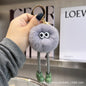 Cute Long-Legged Coal Ball Rabbit Fur Keychain Toy