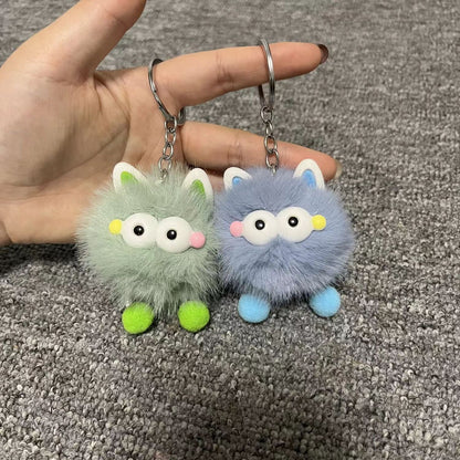 Cute Ear Fairy Plush Keychain - Cartoon Bag Charm