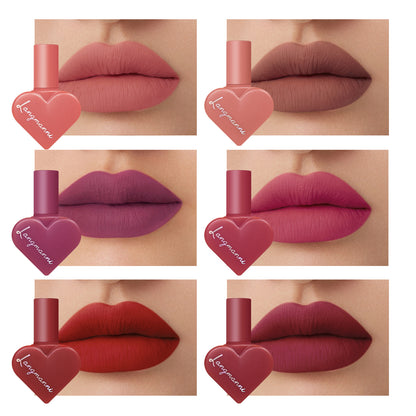 New Fashion12-Color Heart-Shaped Matte Lipstick Set-homeunderwear