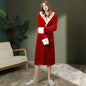 Free Shipping For Long Coral Fleece Hooded Robe