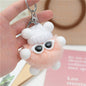 Real Rabbit Fur Rabbit Keychain Cute Fluffy Charm