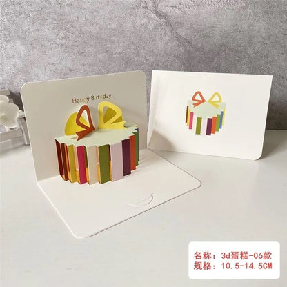 Ins - style 3D Birthday Greeting Card