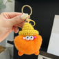 Cute Real Rabbit Fur Coal Ball Keychain Bag Charm