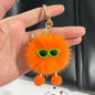 Cute Mink Fur Coal Ball Keychain - Trendy Toy Charm