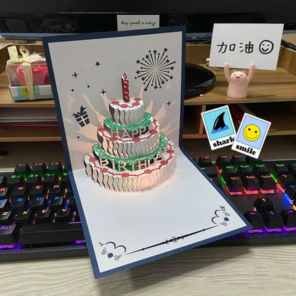 Ins - style 3D Birthday Greeting Card