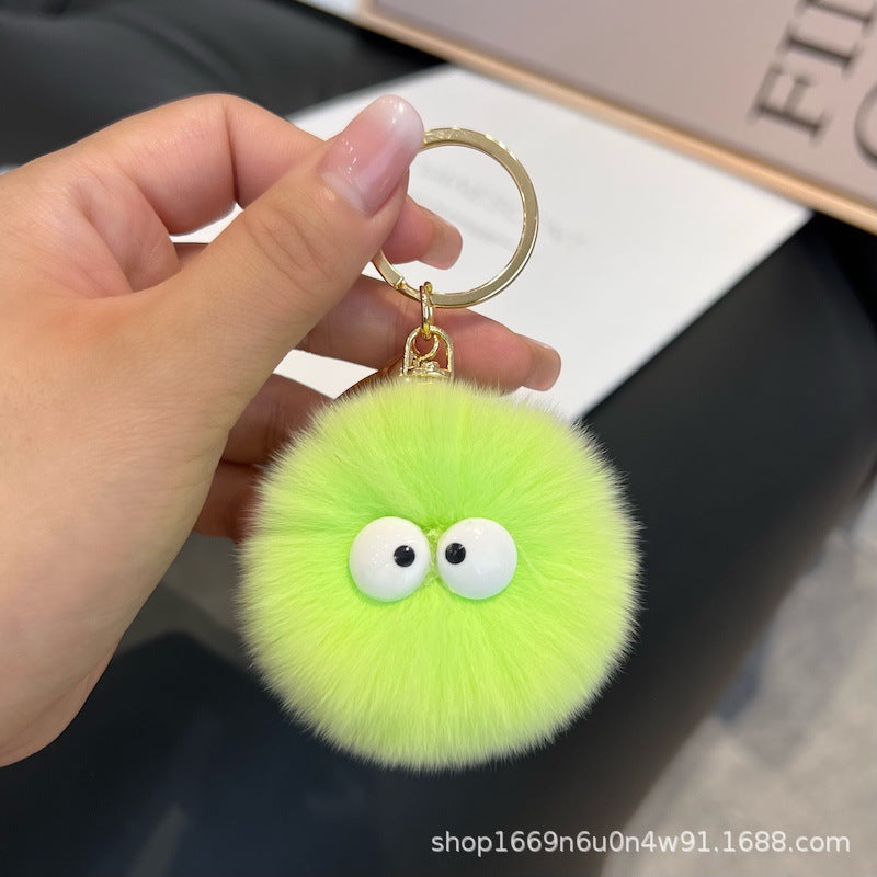 Cute Real Fur Pom Pom Keychain Bag Charm Gift