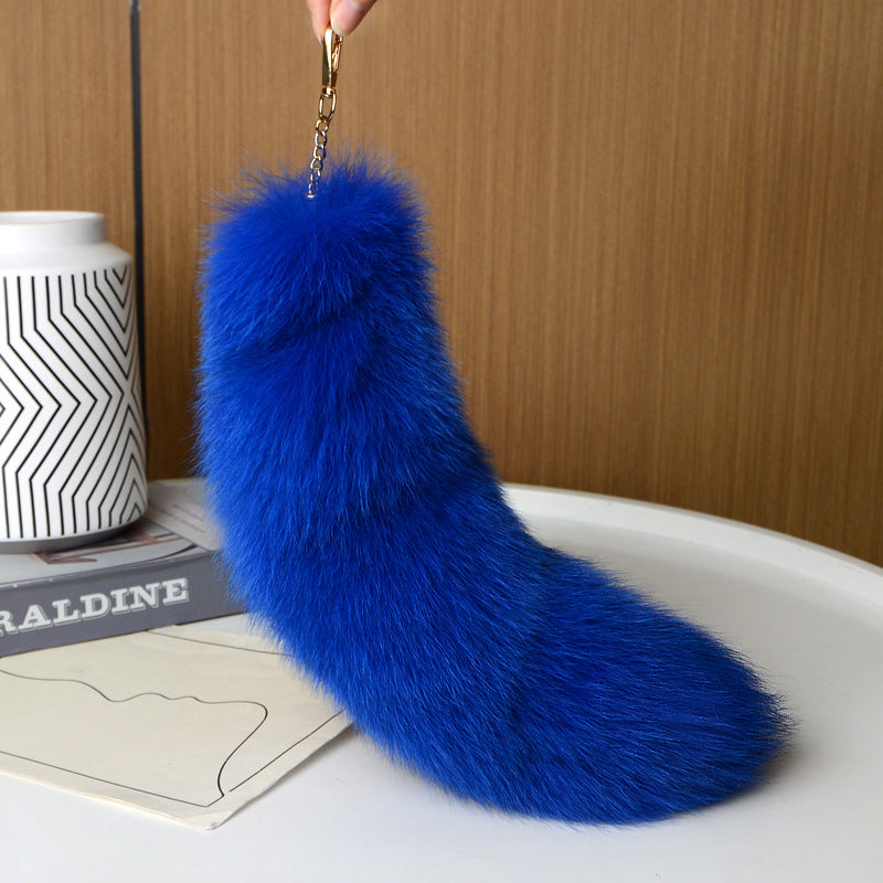 Cute Fox Tail Keychain - Furry Car Accessory