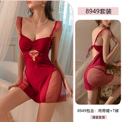 Sexy Transparent Mesh Nightgown Sexy Underwear