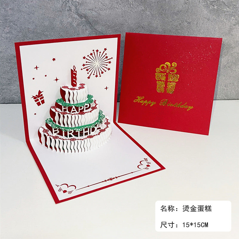 Ins - style 3D Birthday Greeting Card