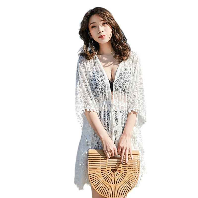 Hollow-Out Sun Protection Swimwear Cover-Up Dress