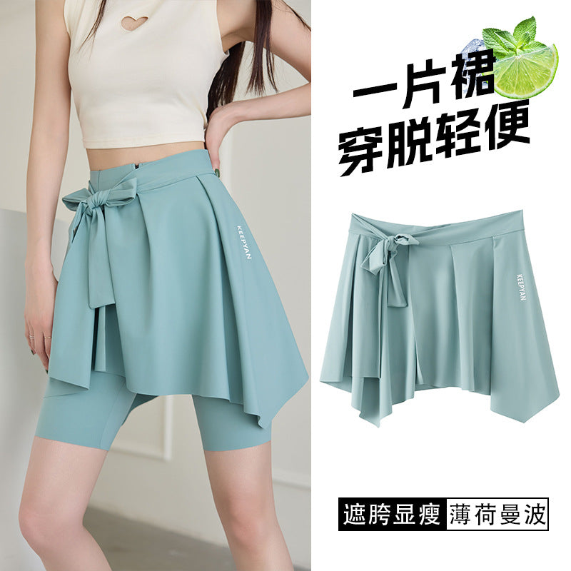 Stylish and Comfortable Yoga Skirt with Strap Detailing for Women