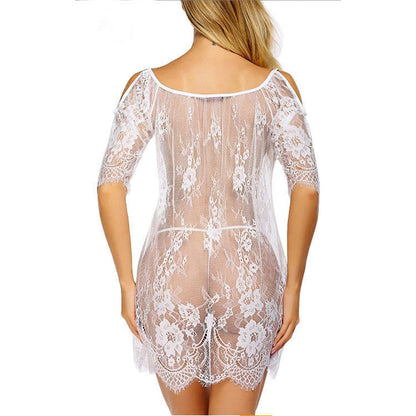 Free Shipping for Sexy Eyelashes Sleeveless Skirt Lace Blouse NightDress