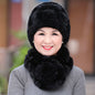 Winter Real Rabbit Fur Hat & Scarf Set - Warm & Stylish