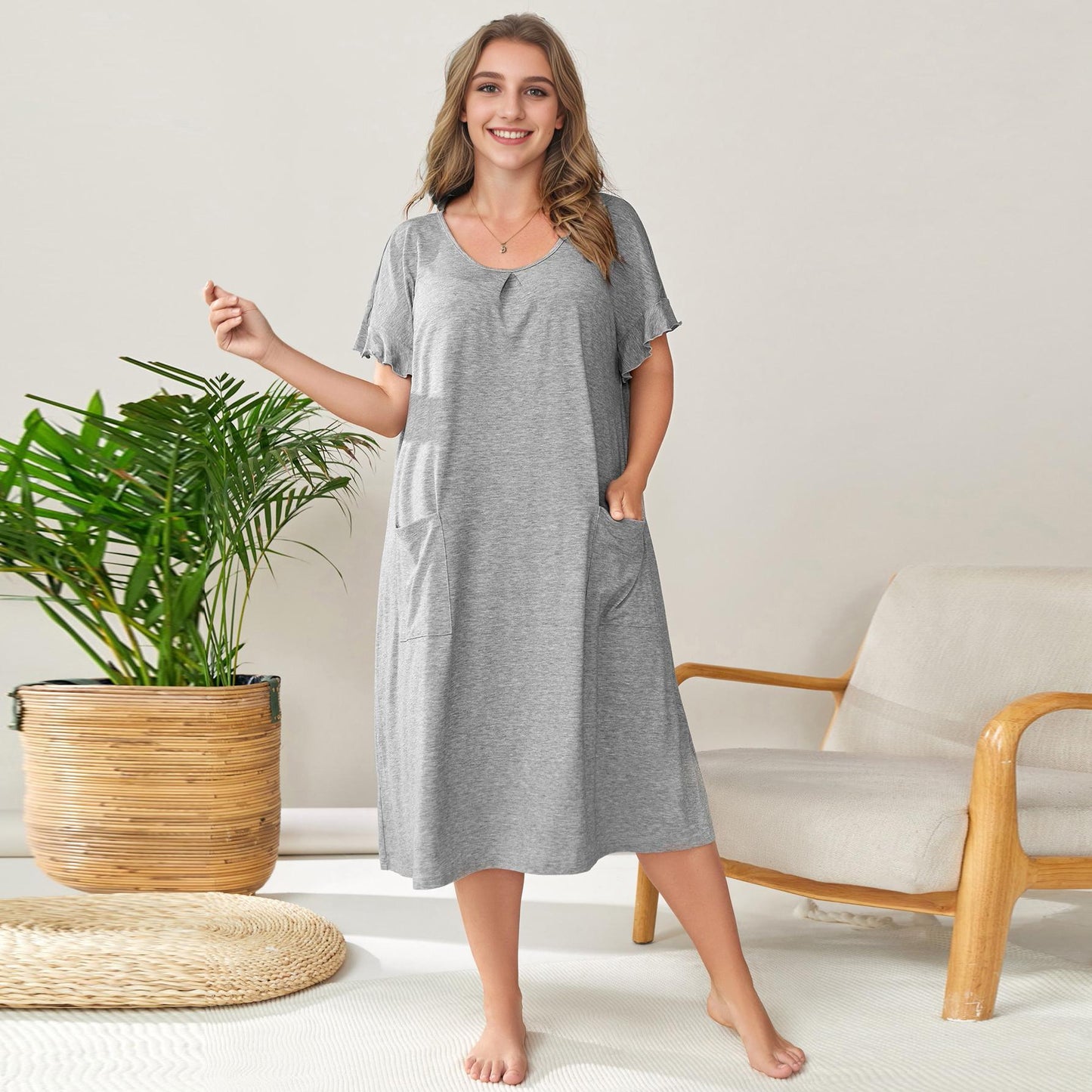 Plus Size Loungewear Long Skirt Pajamas