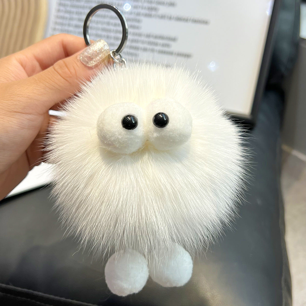 Cute Fox Hair Small Coal Ball Small Creature Furry Ball Accessory