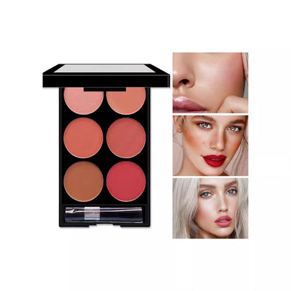 New Fashion 6-Color Cheek & Contour Palette - Fine Texture, Glow & Matte-Homeunderwear